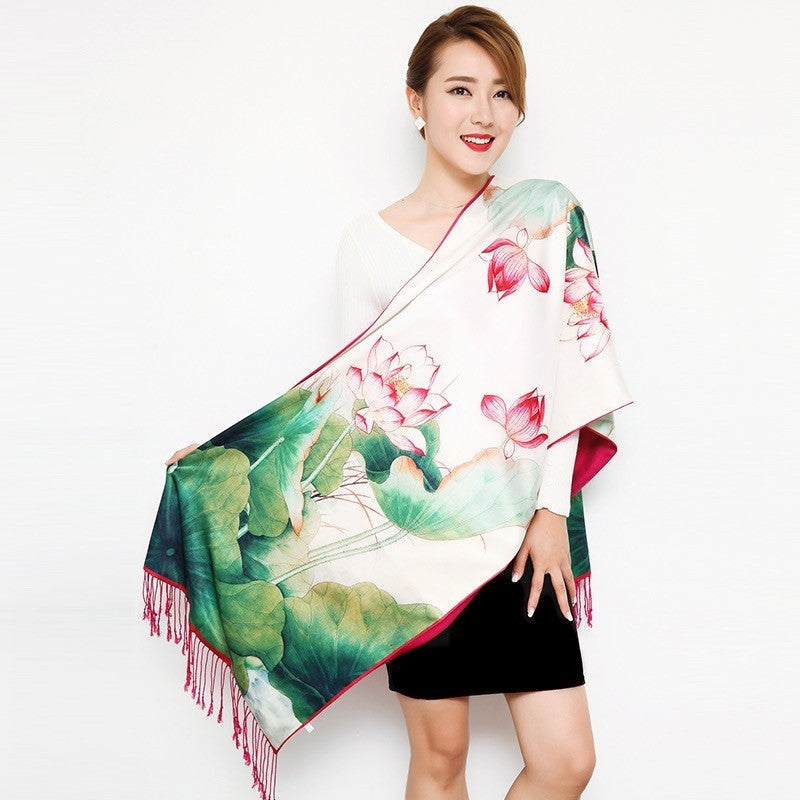 Floral Silk Scarf
