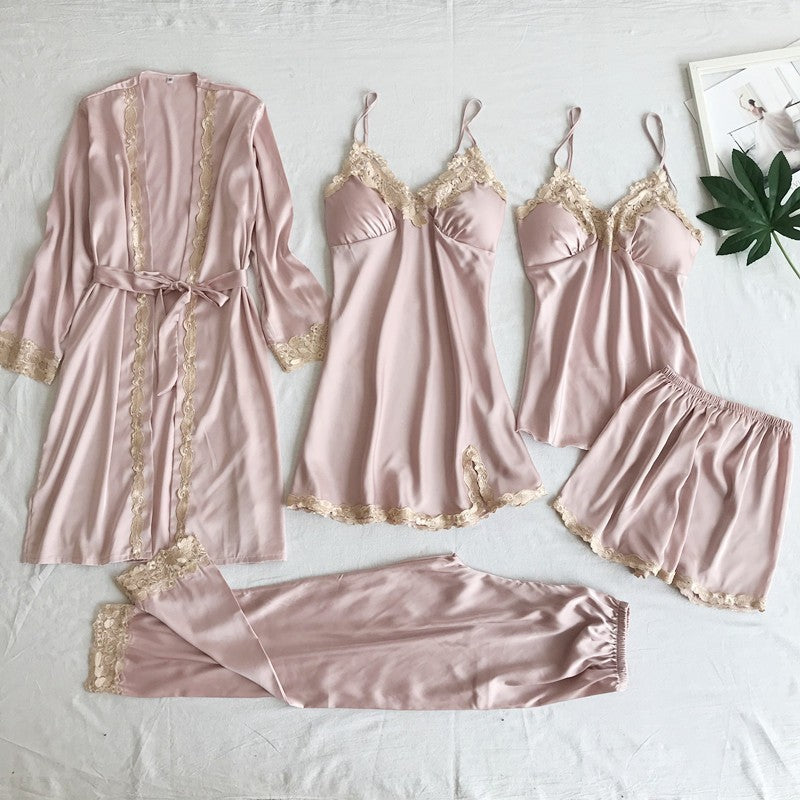 Imitated Silk Pajamas Set