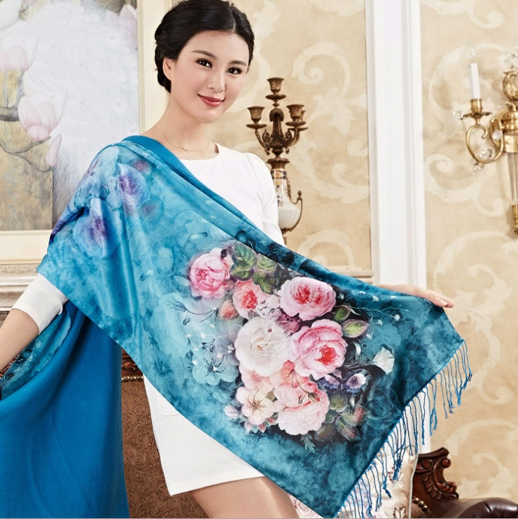 Floral Silk Scarf
