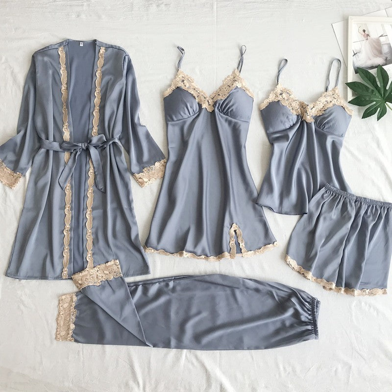 Imitated Silk Pajamas Set