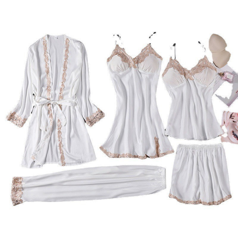 Imitated Silk Pajamas Set
