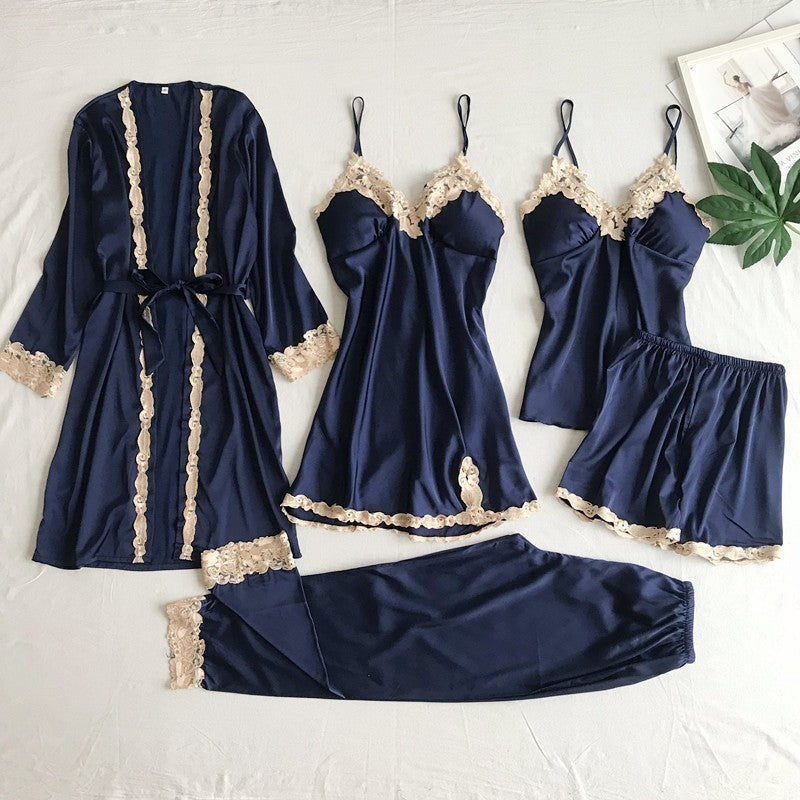 Imitated Silk Pajamas Set